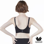 Wacoal smooth underwear set, wireless bra, Smart Size, padded, set of 3 pieces, model WB3Y28/WB3328, black (BL)