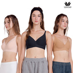 Wacoal Go Girls Smart Size Jelly Bra บราไร้โครงวาโก้  แพ็ค 3 ชิ้น รุ่น WB3Y35/WB3335 (คละสี)