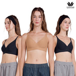 Wacoal Go Girls Smart Size Jelly Bra บราไร้โครงวาโก้  แพ็ค 3 ชิ้น รุ่น WB3Y35/WB3335 (คละสี)