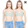 Wacoal Go Girls Smart Size Sexy Look Wacoal wireless bra, pack of 2 pieces, model WB3Y37/WB3237, green (GR)