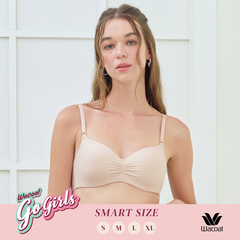 Wacoal Smart Size Easy Matching Bra บราไร้โครงวาโก้ รุ่น WB3Y41  สีเบจ (BE)