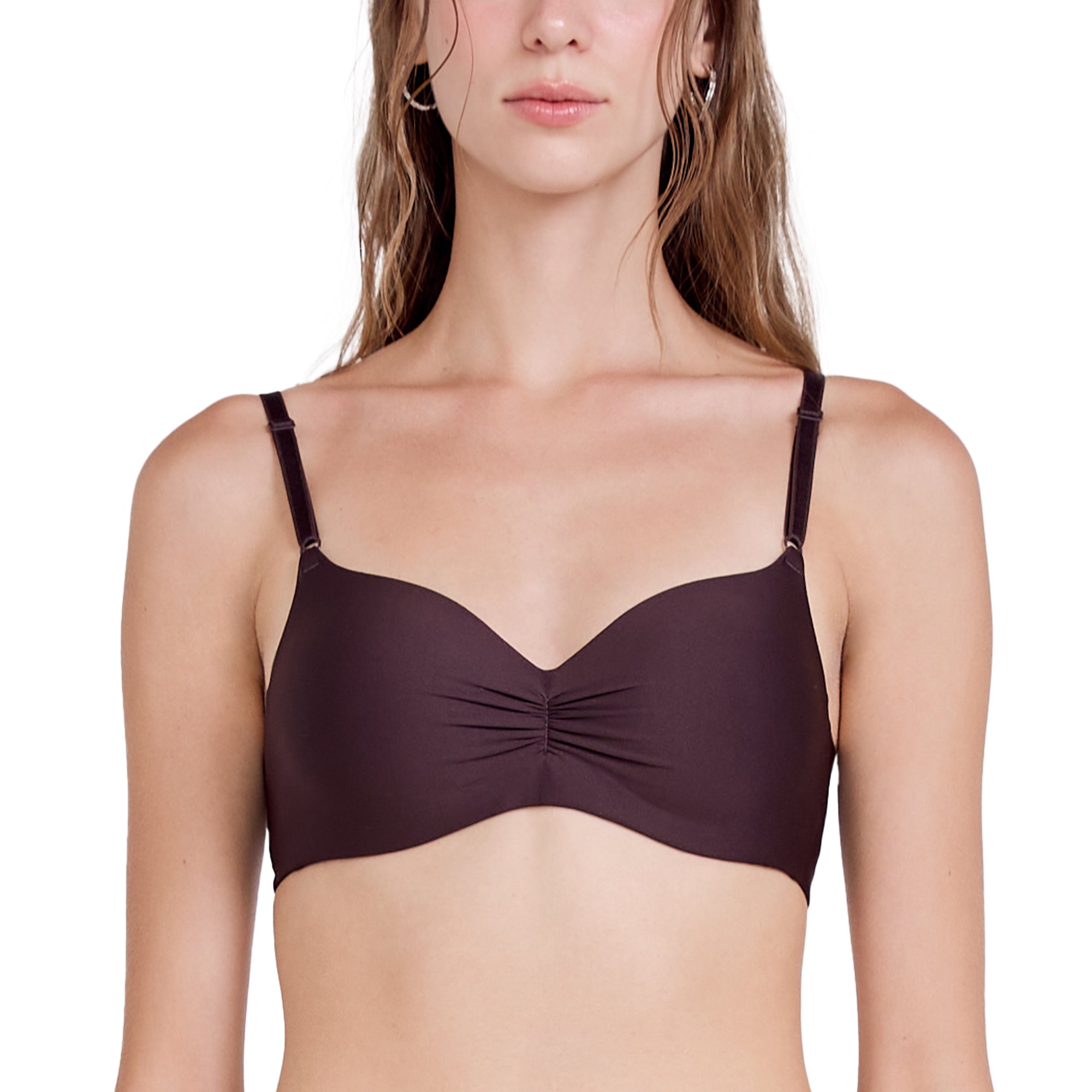 Wacoal Go Girls Smart Size Easy Matching Bra บราไร้โครงวาโก้ รุ่น WB3Y41  สีน้ำตาลไหม้ (BT)