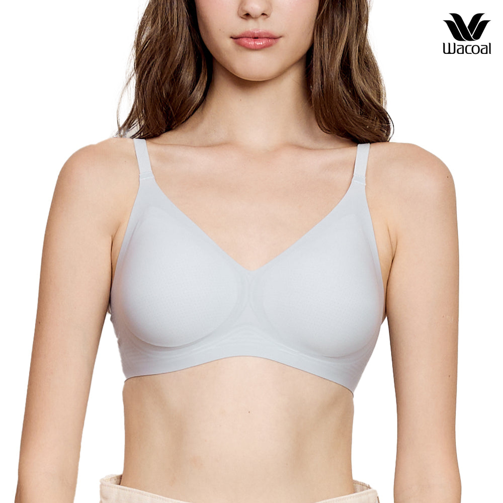 Wacoal ชุดชั้นเนียน บราไร้โครง เย็นสบาย Smart Size Easy Icy รุ่น WB3Y45 สีฟ้า (SX)