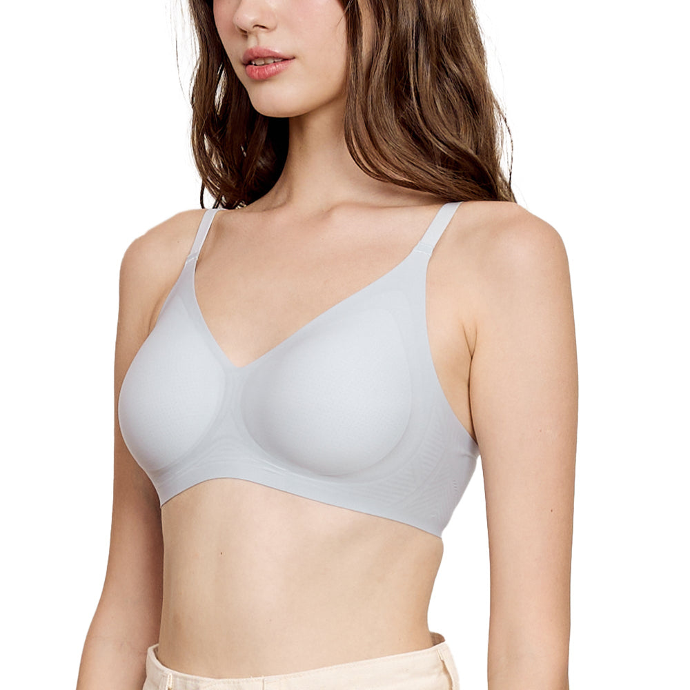 Wacoal ชุดชั้นเนียน บราไร้โครง เย็นสบาย Smart Size Easy Icy รุ่น WB3Y45 สีฟ้า (SX)