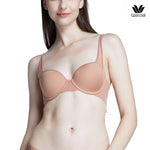Wacoal Push Up Bra, underwire bra with 8 mm thin padding (bra and panties), model WB5P03+MU5P03, brick orange (BN)