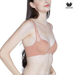 Wacoal Push Up Bra, underwire bra with 8 mm thin padding (bra and panties), model WB5P03+MU5P03, brick orange (BN)