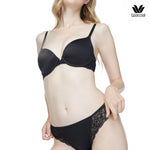 WACOAL Flexi Support Rubber เคล็ดลับคัพสวย 24 hrs. รุ่น WB5P06 สีดำ (BL)