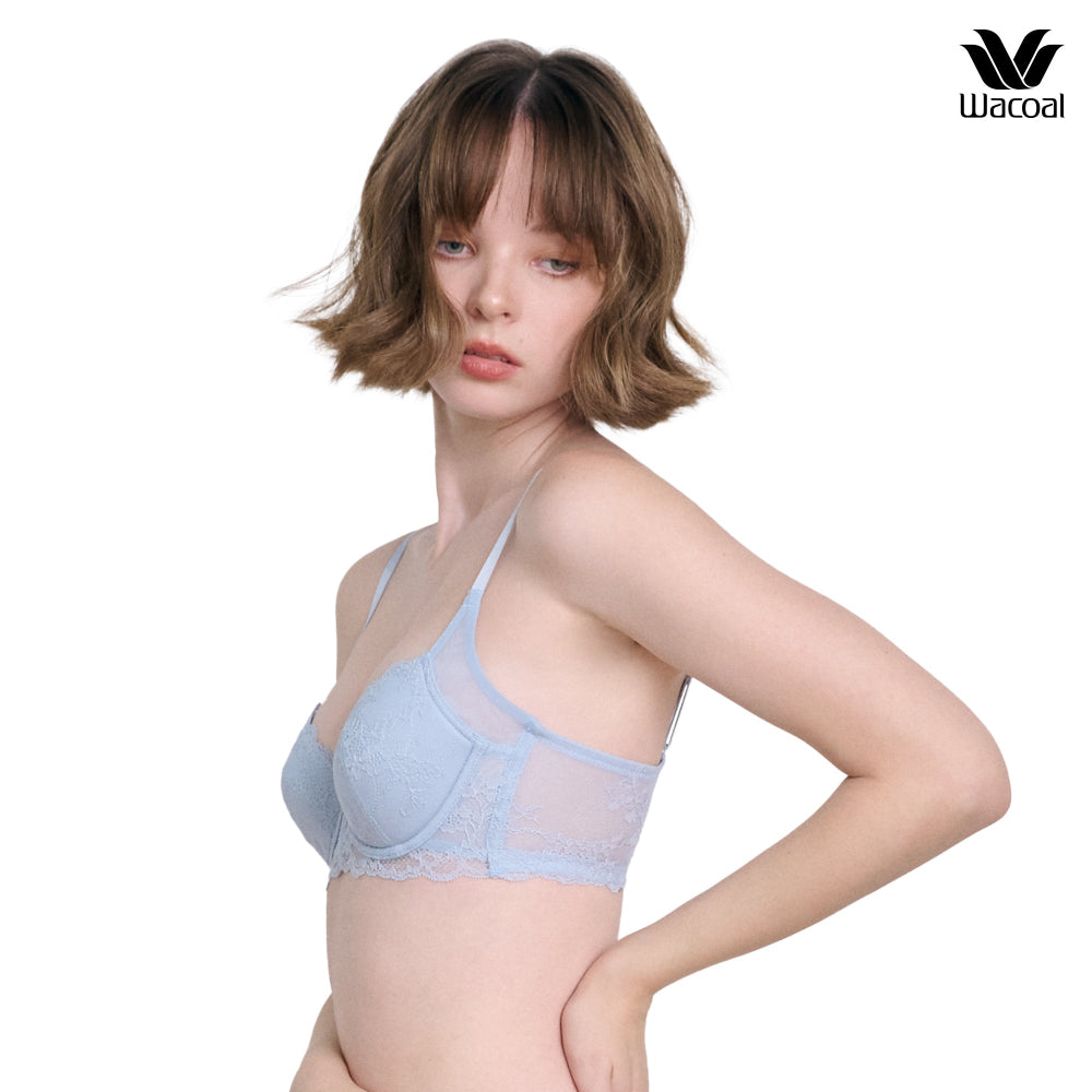 WacoalxPhannapast บราลูกไม้ มีโครง รุ่น WB5P39 สีฟ้า (PE)