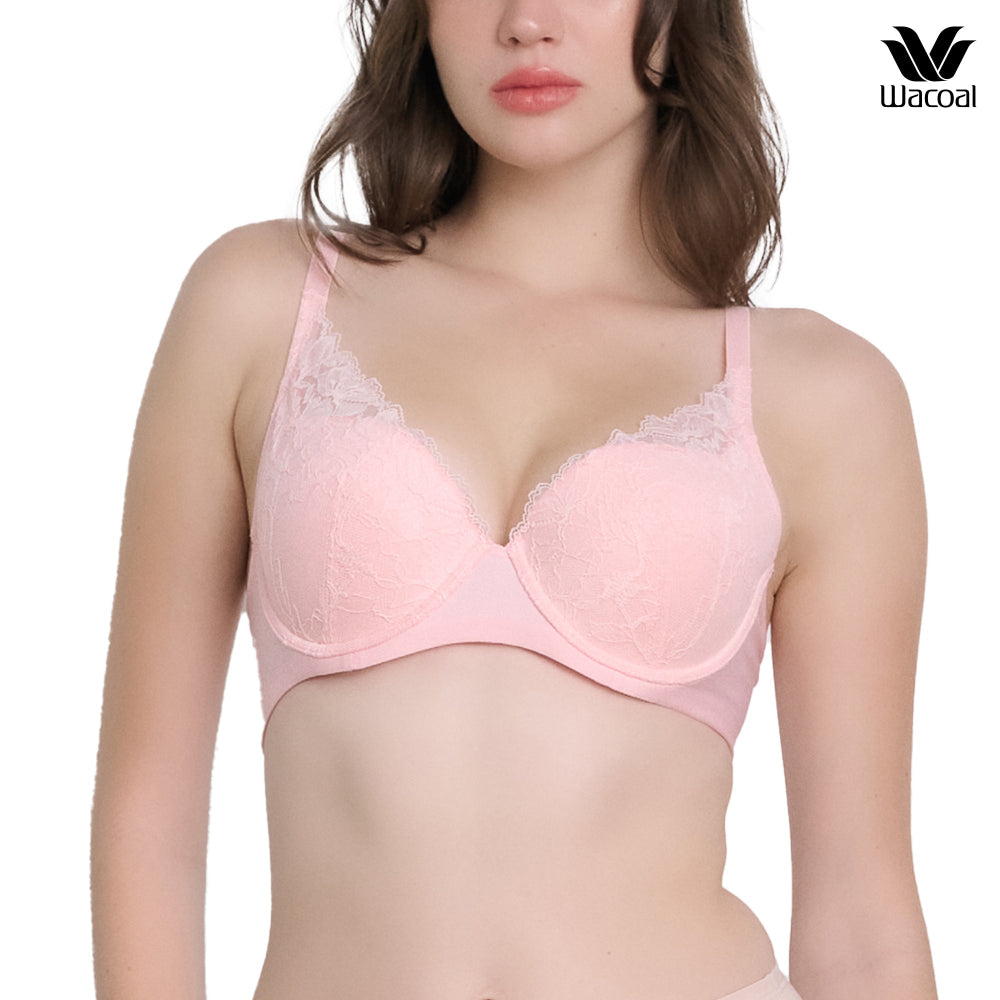 Wacoal บรามีโครง เสริมฟองน้ำบาง 8  มิล รุ่น WB5P59 สีชมพู (SG)