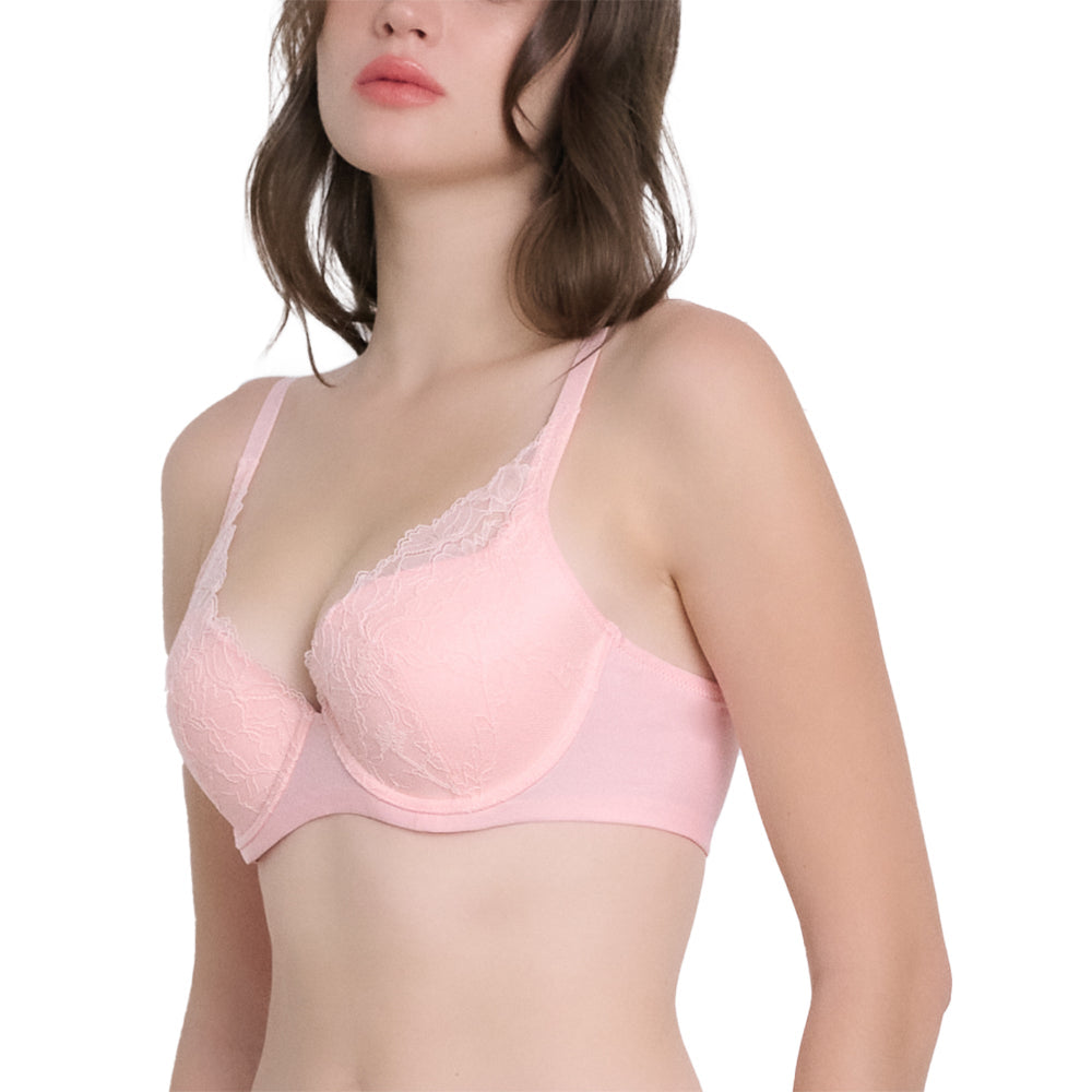 Wacoal บรามีโครง เสริมฟองน้ำบาง 8  มิล รุ่น WB5P59 สีชมพู (SG)