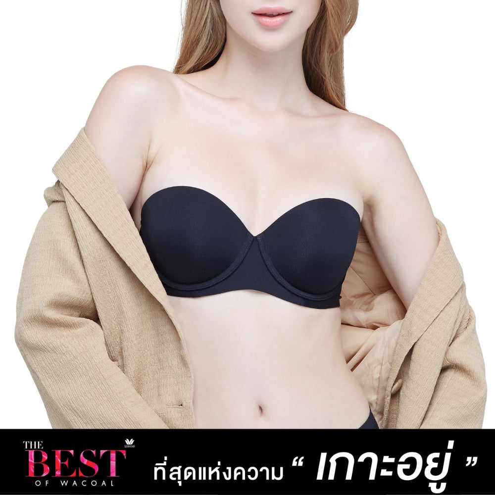 Wacoal บราเกาะอก เกาะอยู่ไม่เลื่อนหลุด ที่สุดของความเกาะอยู่ The Best of Wacoal รุ่น WB5P60 สีดำ (BL)