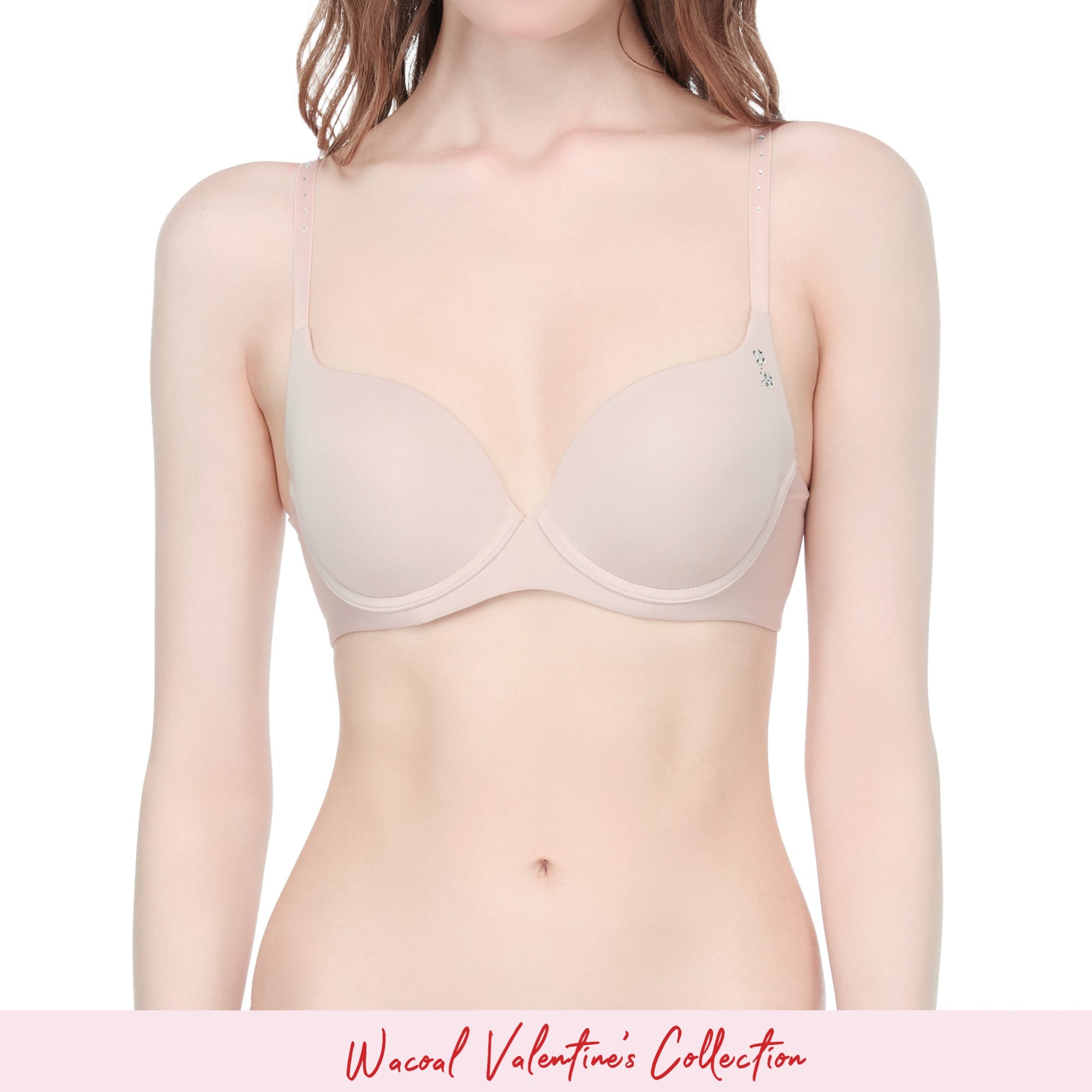 Wacoal บรามีโครง เสริมฟองน้ำบาง 15 มิล รุ่น WB5P89 สีเบจ (BE)