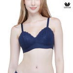 Wacoal ชุดชั้นในวาโก้ สวย สบาย ทรงดี ไม่มีโครง รุ่น WB5X35 สีน้ำเงิน (BU)