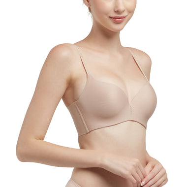 Wacoal ชุดชั้นเนียน บราไร้โครง ใส่สบาย เสริมฟองน้ำ รุ่น WB5X41 สีเบจ (BE)