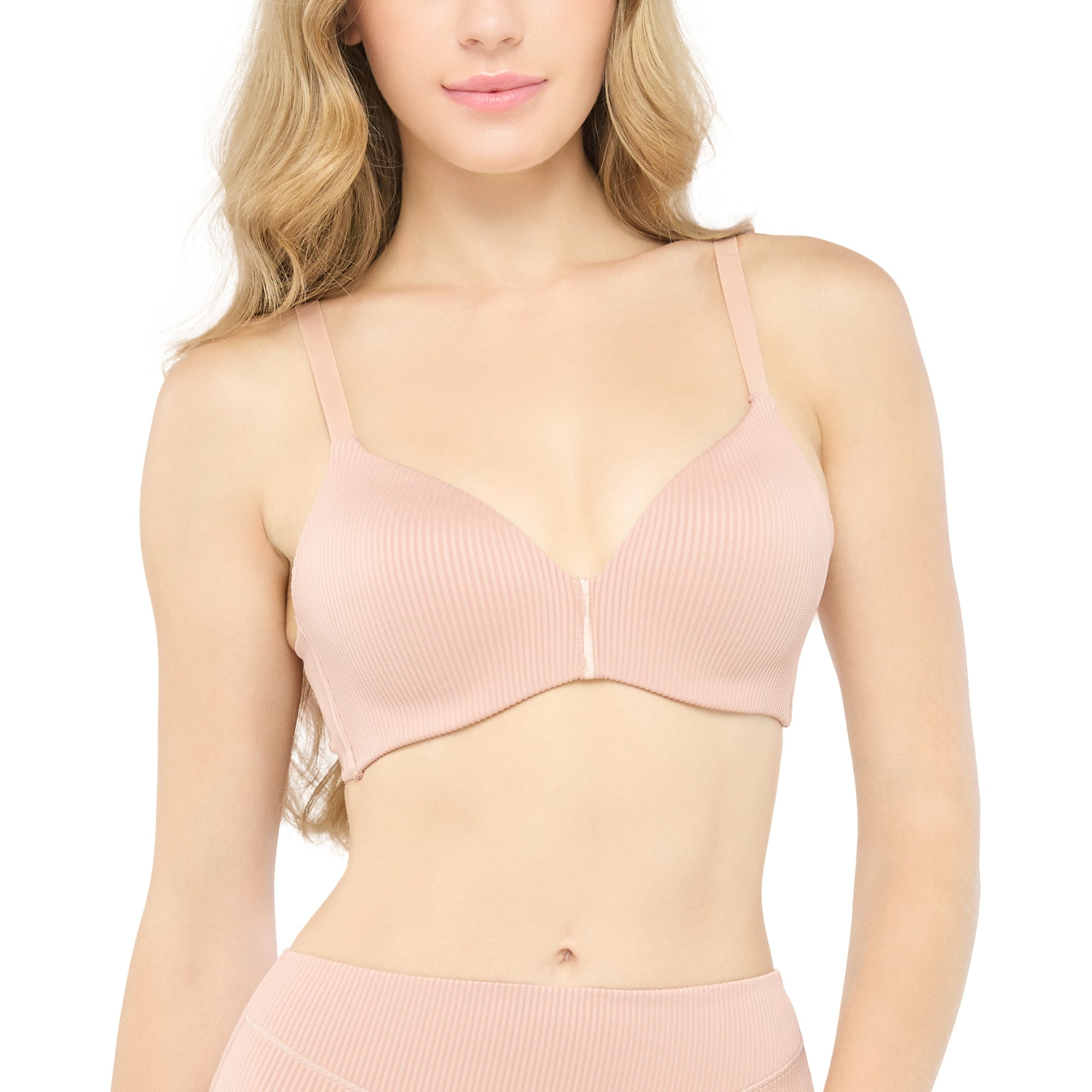 Wacoal Wireless Bra บราไร้โครงใส่สบาย ฟองน้ำบาง 10 มิล รุ่น WB5X55 สีเบจ (BE)