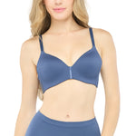 Wacoal Wireless Bra บราไร้โครงใส่สบาย ฟองน้ำบาง 10 มิล รุ่น WB5X55 สีน้ำเงิน (NB)