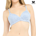 SOFT FLEX  มีดีมากกว่านุ่มบราไร้โครง ฟองน้ำบาง 10 มิล รุ่น WB5X59 สีม่วงนวล (VM)