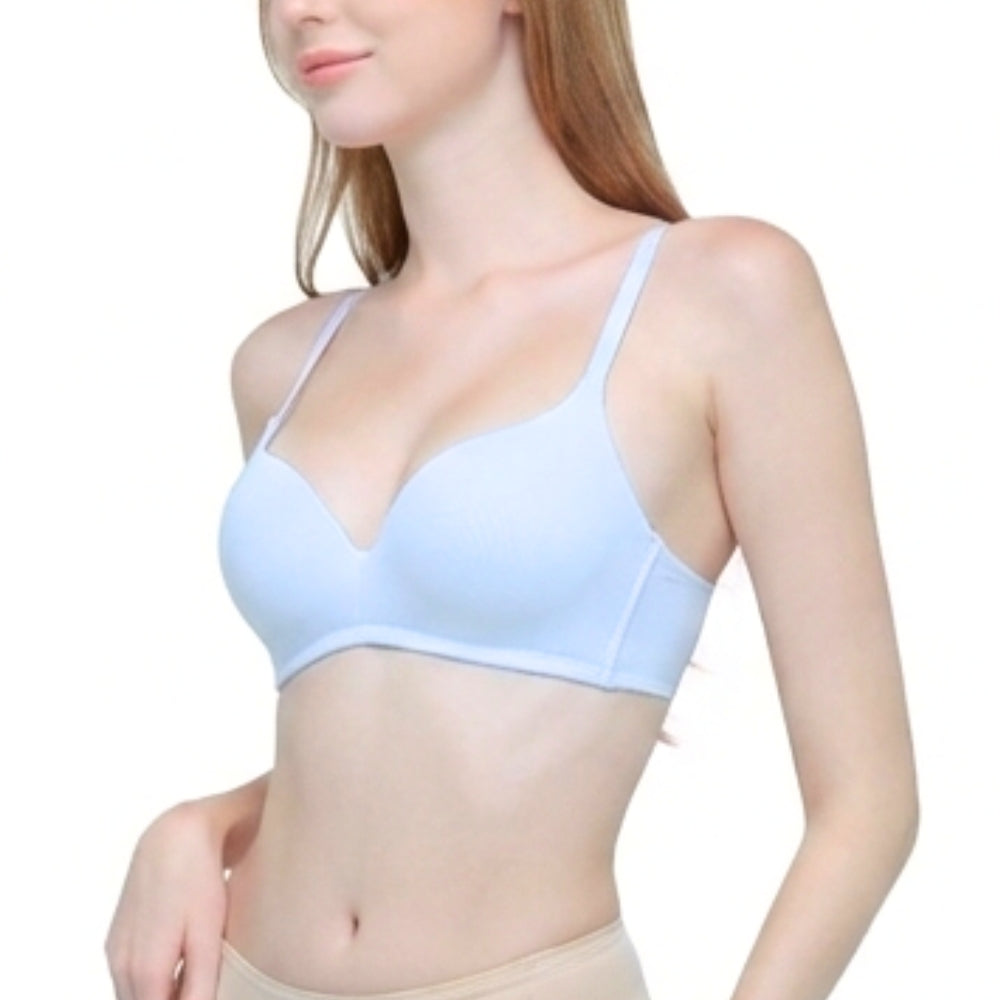 Wacoal Seamless Bra บราไร้โครง เต้าเรียบใส่สบาย รุ่น WB5X63 สีฟ้า (SX)