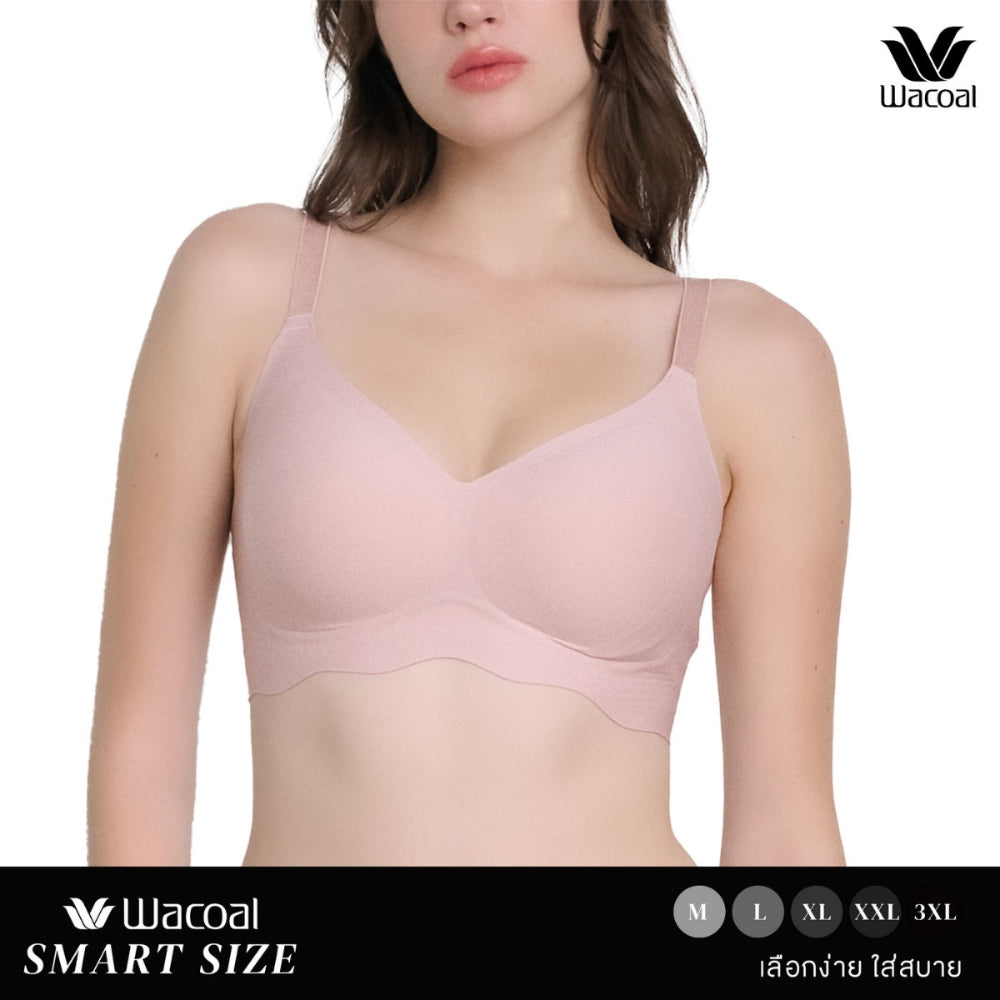 Wacoal Smart Size บราไร้โครง ฟองน้ำบาง 10 มิล รุ่น WB5X88 สีชมพู (CP)