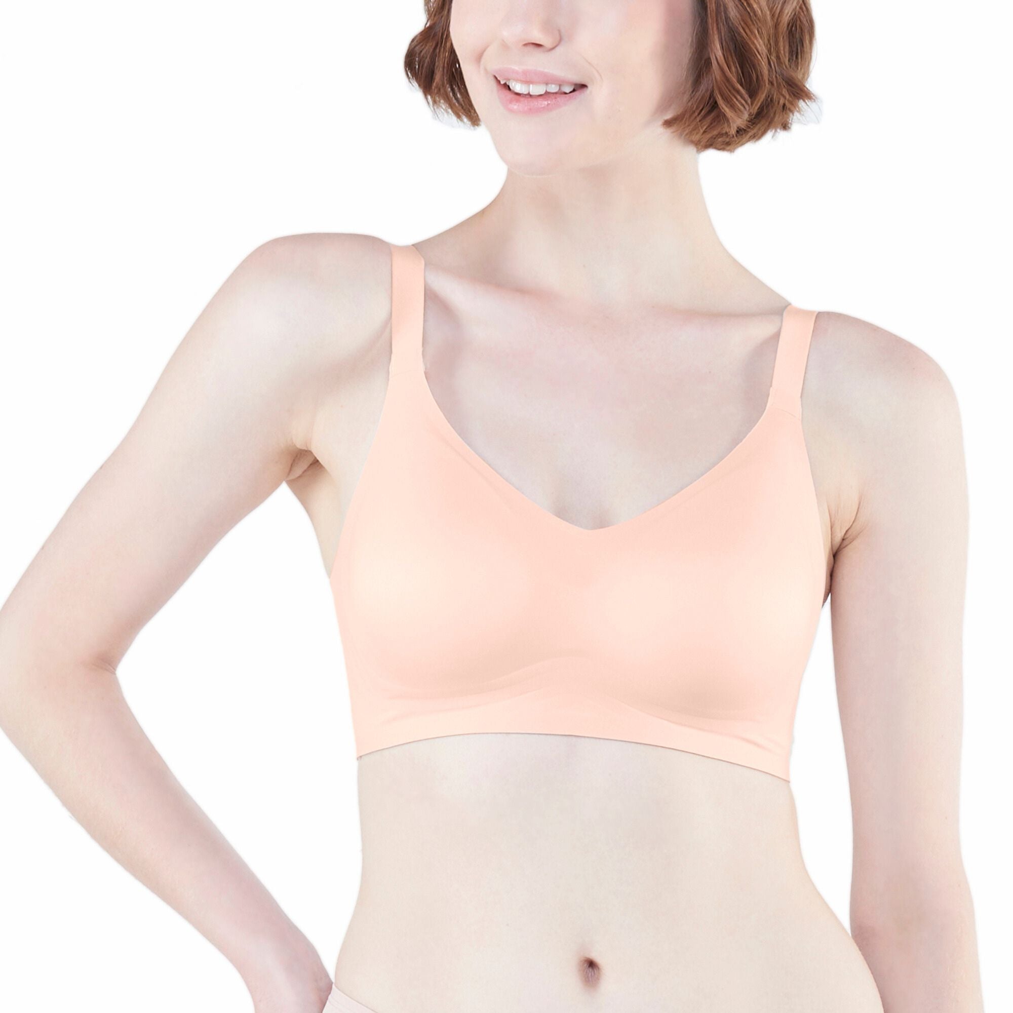 Wacoal Smart Size บราไร้โครง เสริมฟองน้ำ 15 มิล รุ่น WB5Y01 สีส้ม (SP)