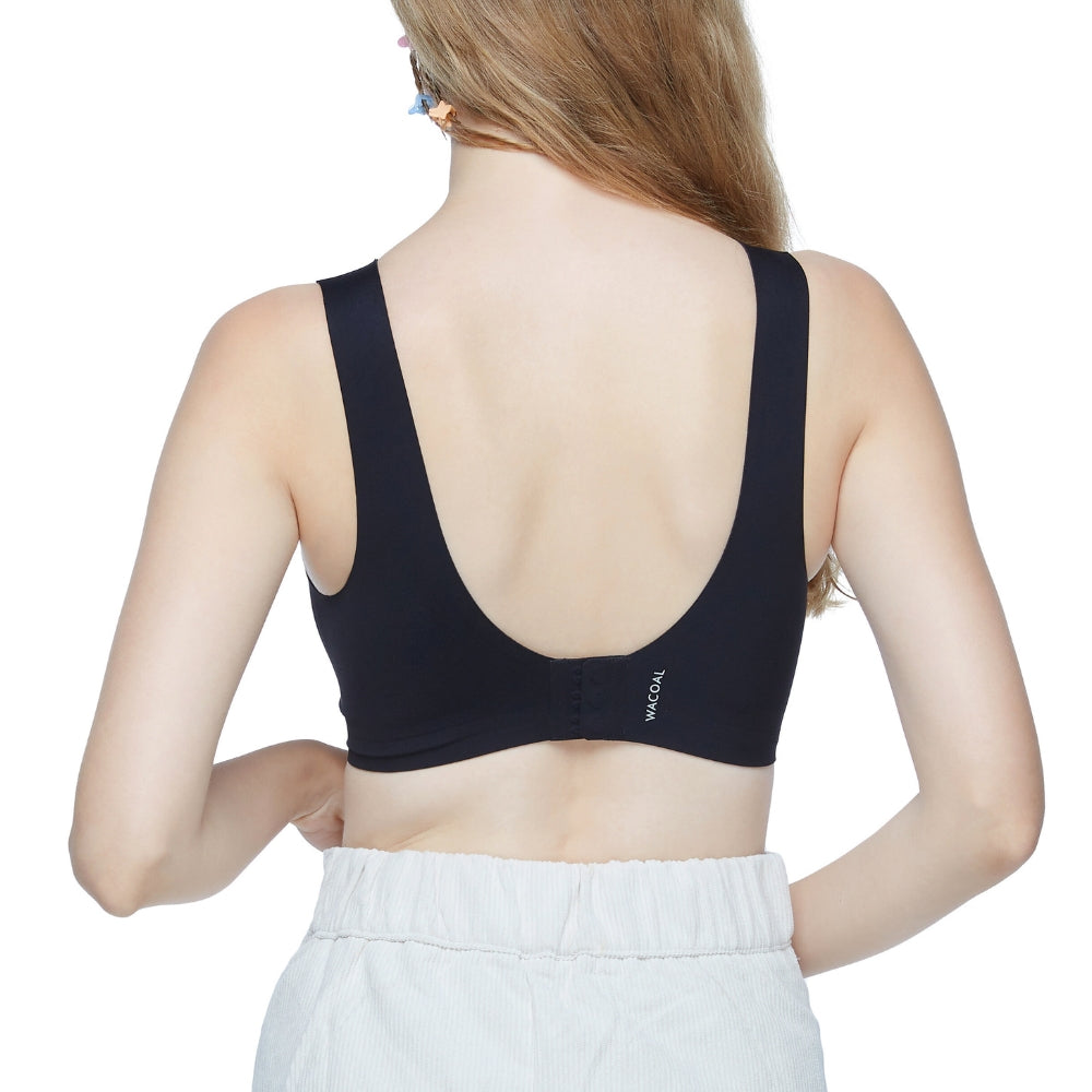 Wacoal Smart Size บราไร้โครง ฟองน้ำบาง 8 มิล รุ่น WB5Y02 สีดำ (BL)