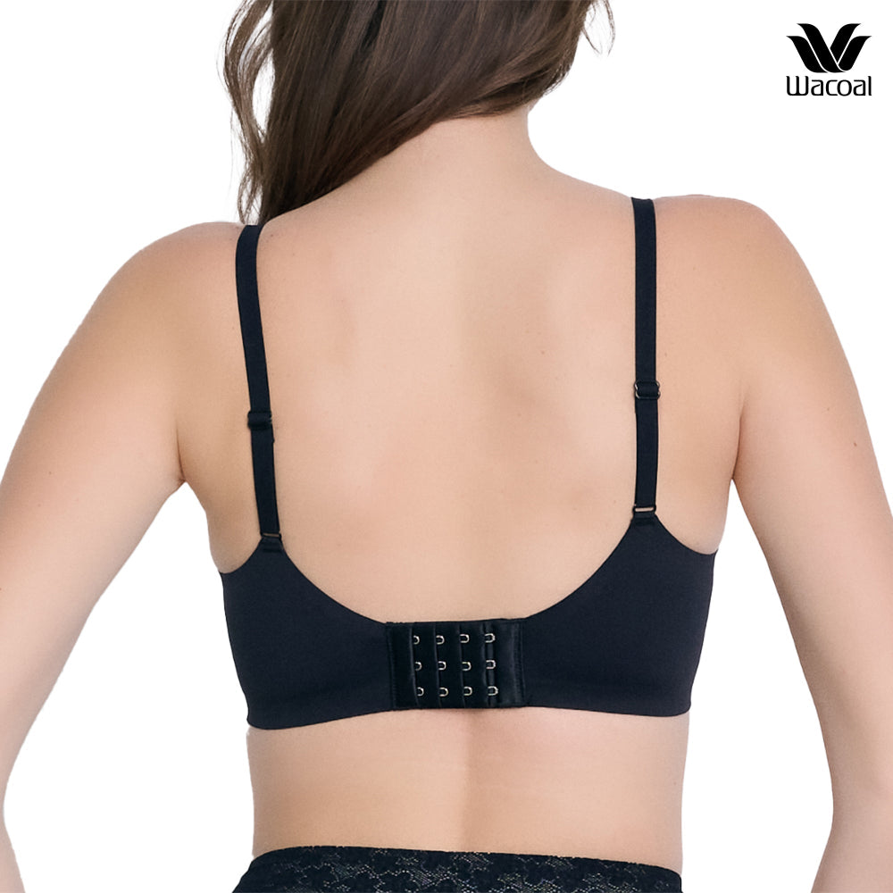 Wacoal Smart Size บราไร้โครง สอดPADบาง 7 มิล รุ่น WB5Y04 สีดำ (BL)