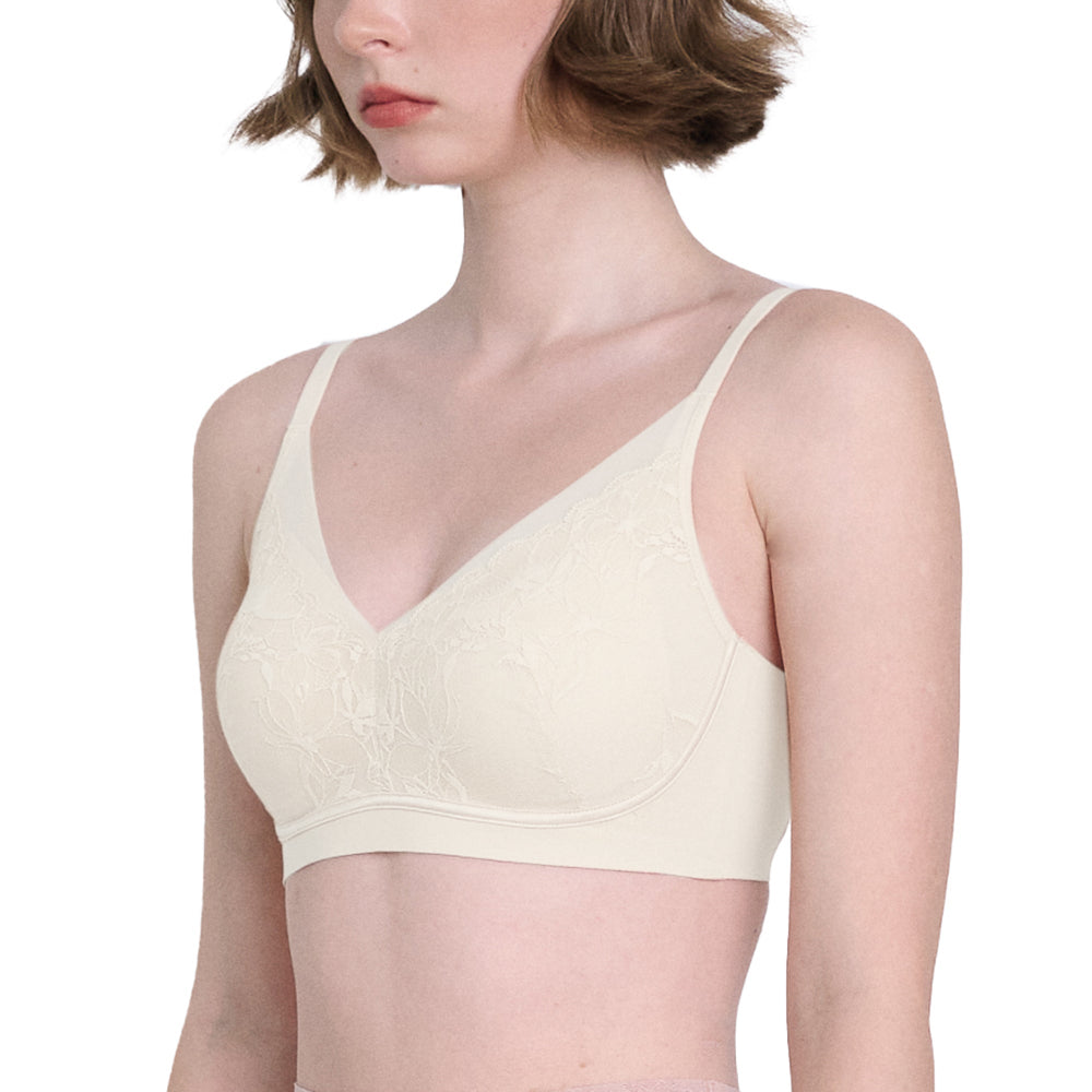 Wacoal Smart Size บราไร้โครง สอดPADบาง 7 มิล รุ่น WB5Y04 สีครีม (CR)