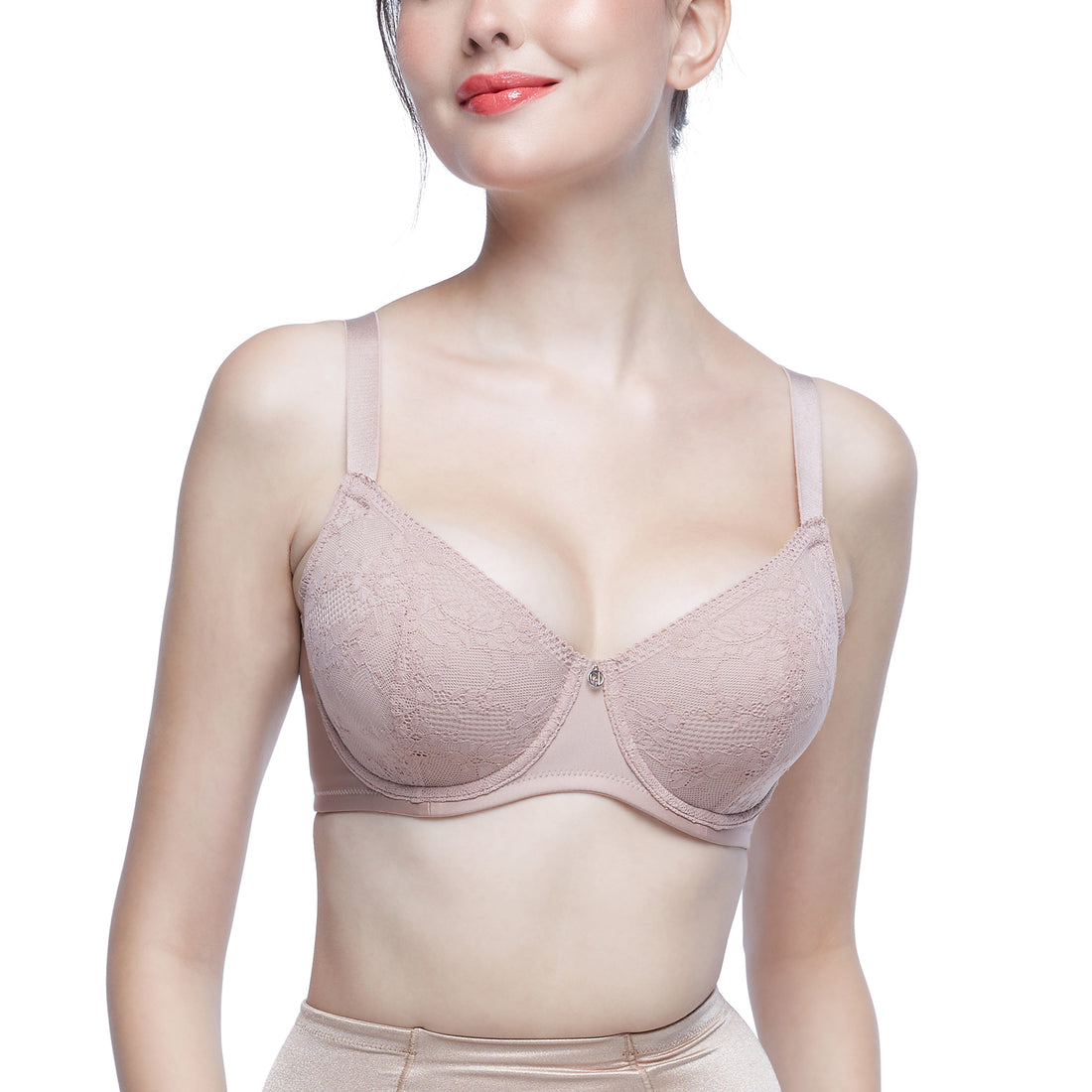 Wacoal Curve Diva Firming bra for large cup girls, model WB7396, beige (BE)