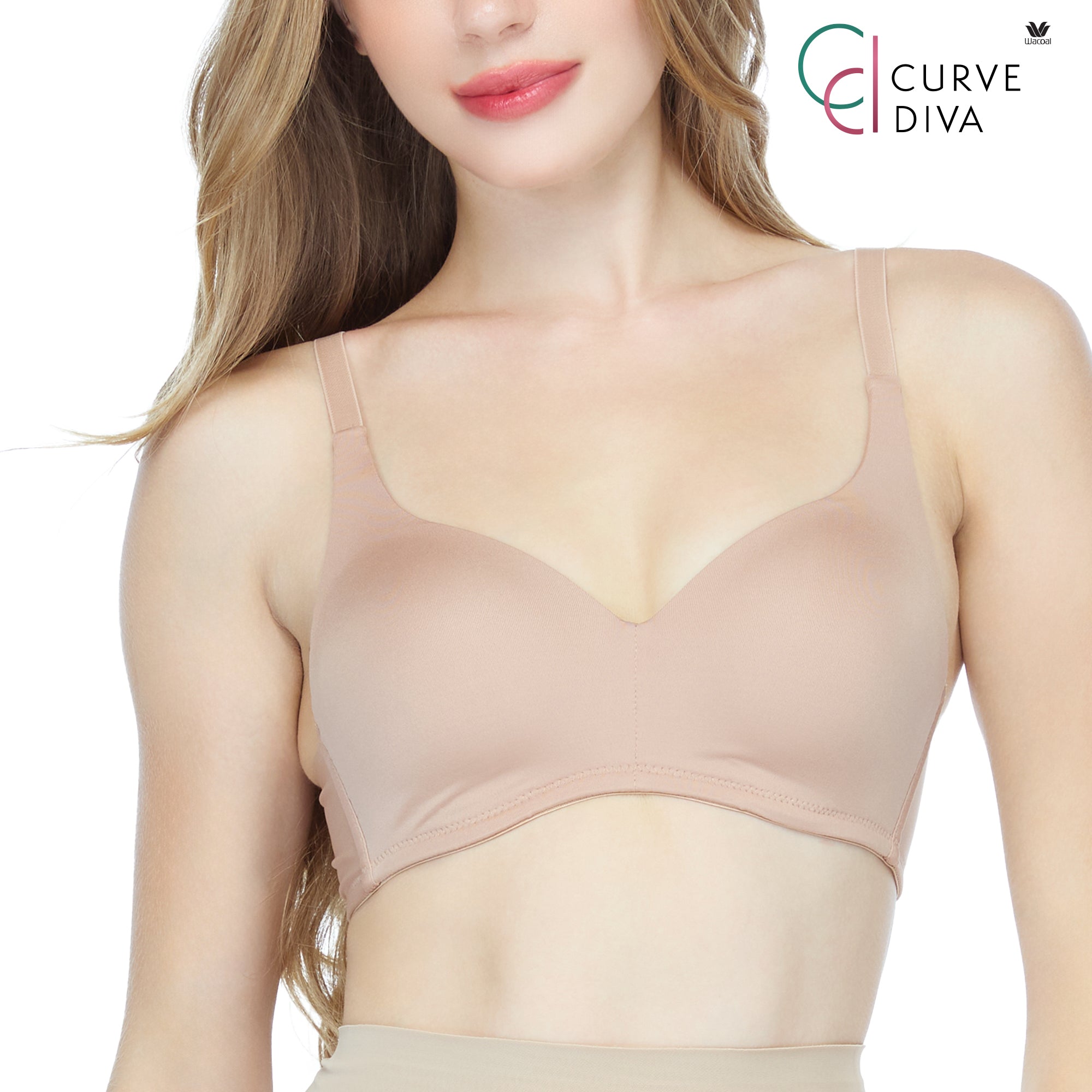 Wacoal Curve Diva บราเก็บกระชับ สาวคัพใหญ่ รุ่น WB7525 สีส้ม (BN)