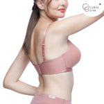 Wacoal Curve Diva, a bra for large-cup women, model WB7540 (paired with pants model WY1181), orange-brown (PO)