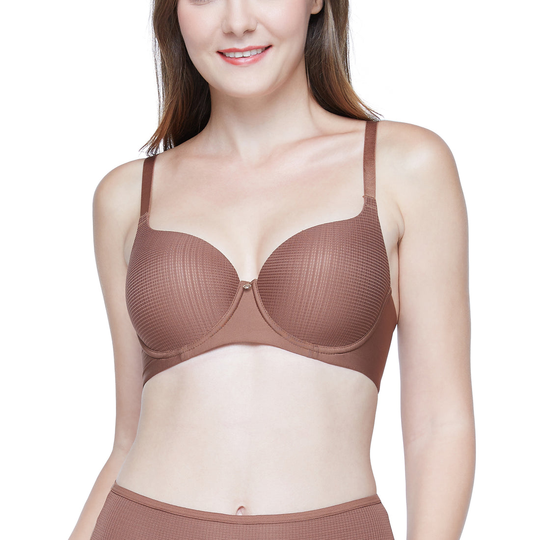Wacoal Curve Diva compression bra for large cup girls, model WB7984/WQ1858, brown (BR)