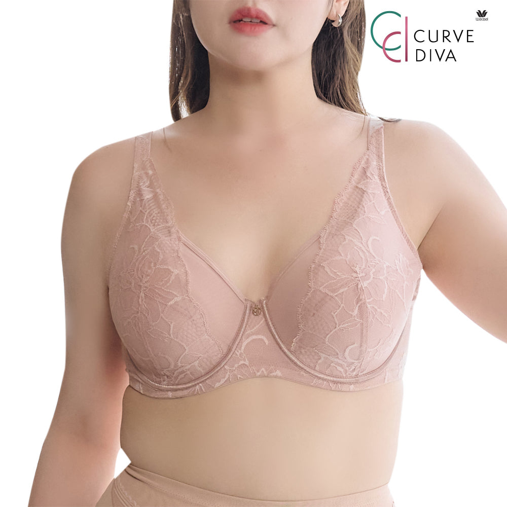 Wacoal Curve Diva บรามีโครงเก็บกระชับ สาวพลัสไซซ์ รุ่น WB7999-WQ1870 สีเบจ (BE)