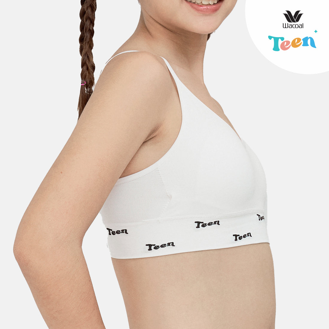 Wacoal Teen underwear for young adults, wireless bra, model WBT111, cream color (CR)