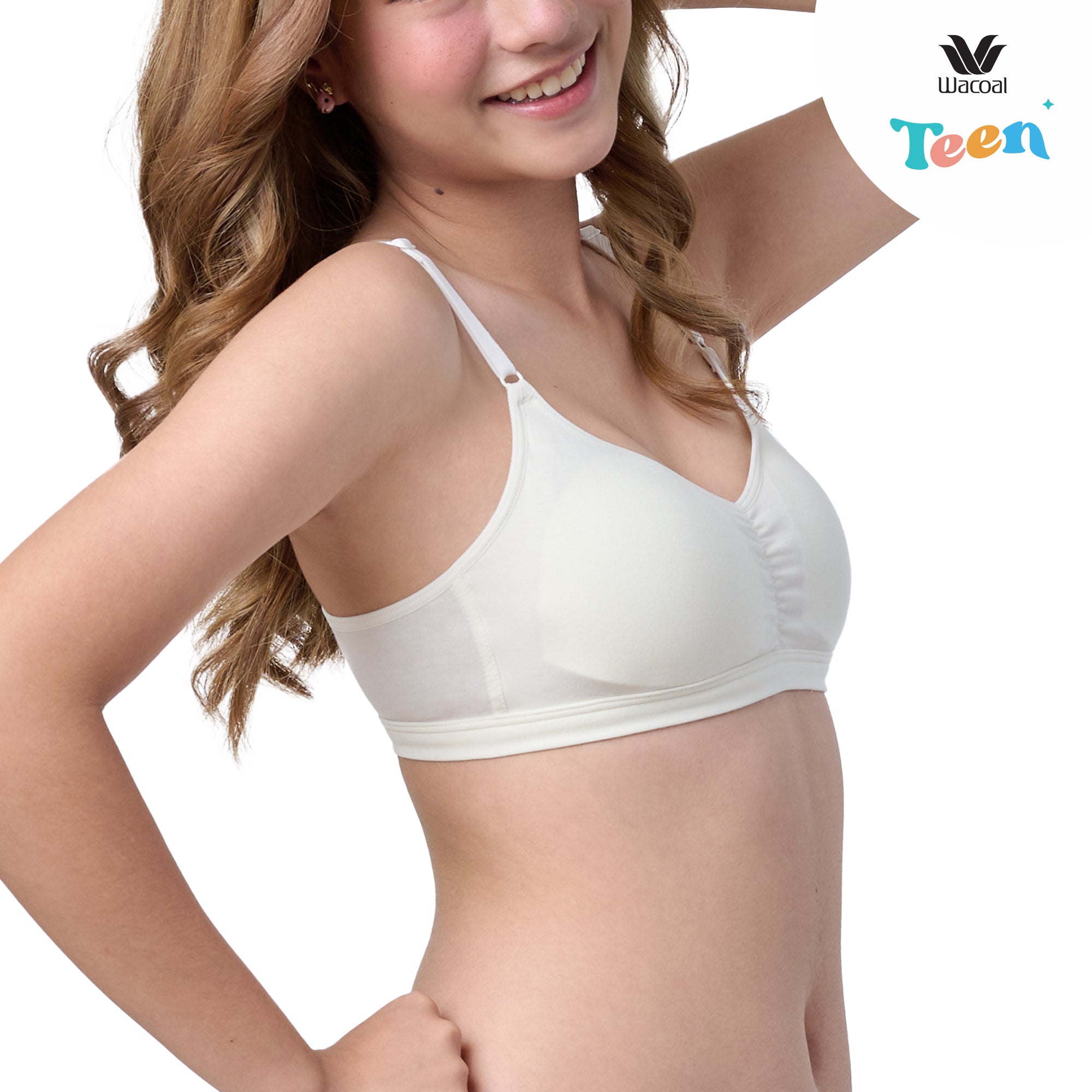 Wacoal Teen ชุดชั้นในสำหรับวัยใส บราไร้โครง รุ่น WBT120 สีครีม (CR)