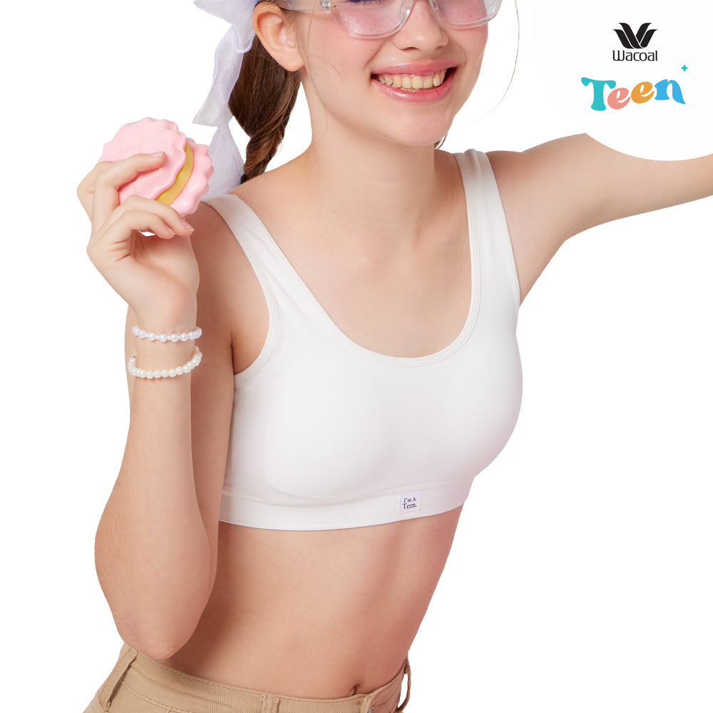 Wacoal Teen ชุดชั้นในสำหรับวัยใส บราไร้โครง รุ่น WBT131 สีขาว (WH)
