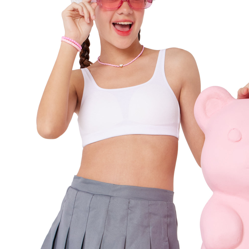 Wacoal Teen ชุดชั้นในสำหรับวัยใส บราไร้โครง รุ่น WBT132 สีขาว (WH)