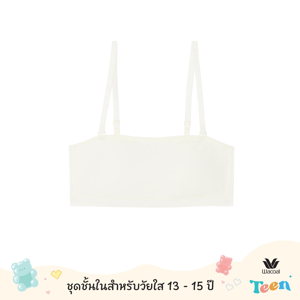 Wacoal Teen ชุดชั้นในสำหรับวัยใส บราเกาะอกไร้โครง รุ่น WBT135 สีครีม (CR)