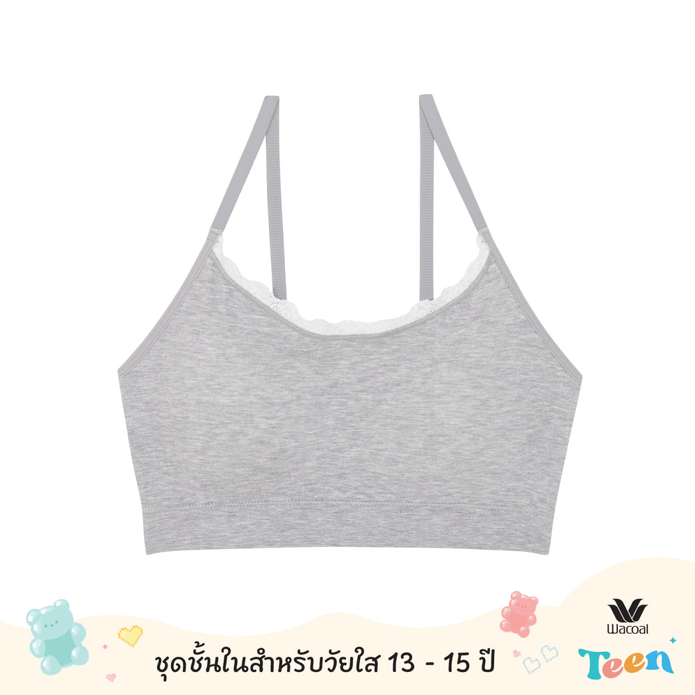 Wacoal Teen ชุดชั้นในสำหรับวัยใส บราไร้โครง รุ่น WBT142 สีเทา (GY)