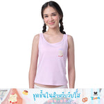 Wacoal Teen x Plaifah.postcard tank top for teenagers, cartoon print, model WH3A15, pink (PI)