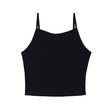Wacoal Lingerie เสื้อสายเดี่ยวเสริมบรา ผ้าร่อง (Rib) รุ่น WH4A04 สีดำ (BL)