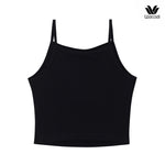 Wacoal Lingerie เสื้อสายเดี่ยวเสริมบรา ผ้าร่อง (Rib) รุ่น WH4A04 สีดำ (BL)