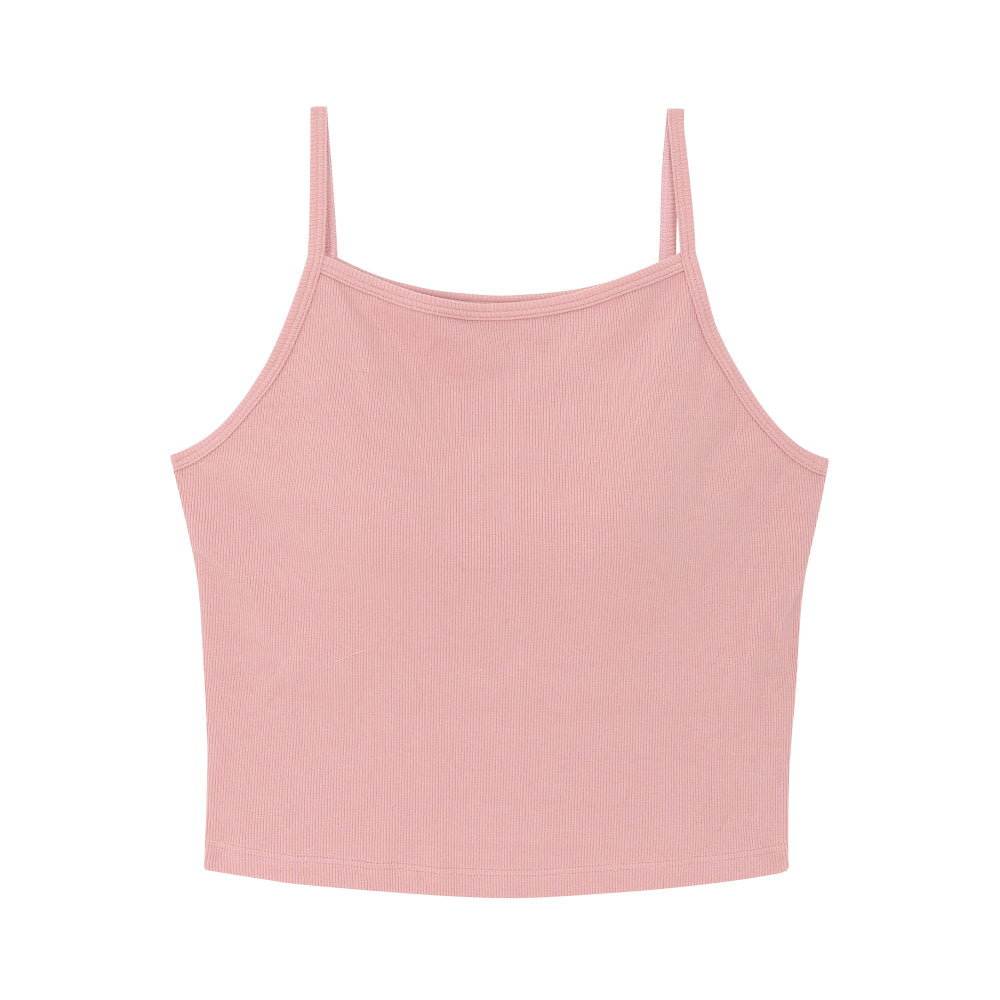 Wacoal Lingerie เสื้อสายเดี่ยวเสริมบรา ผ้าร่อง (Rib) รุ่น WH4A04 สีชมพู (CP)