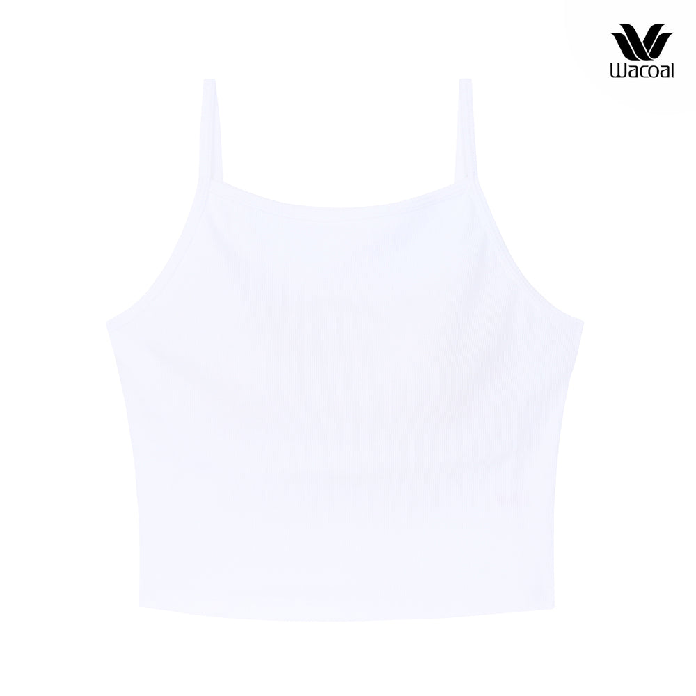 Wacoal Lingerie เสื้อสายเดี่ยวเสริมบรา ผ้าร่อง (Rib) รุ่น WH4A04 สีขาว (WH)