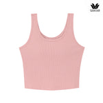 Wacoal Lingerie เสื้อกล้ามเสริมบรา ผ้าร่อง (Rib) รุ่น WH4A05 สีชมพู (CP)