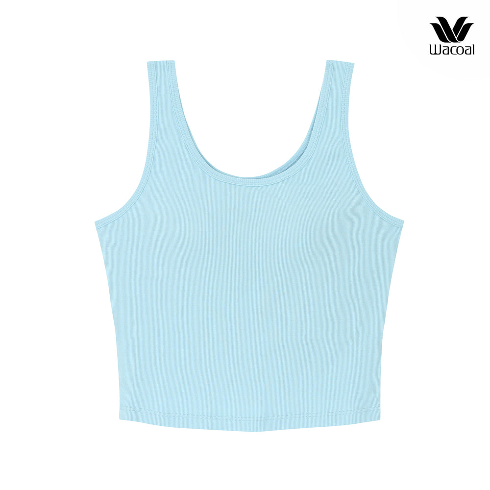 Wacoal Lingerie เสื้อกล้ามเสริมบรา ผ้าร่อง (Rib) รุ่น WH4A05 สีฟ้า (SX)
