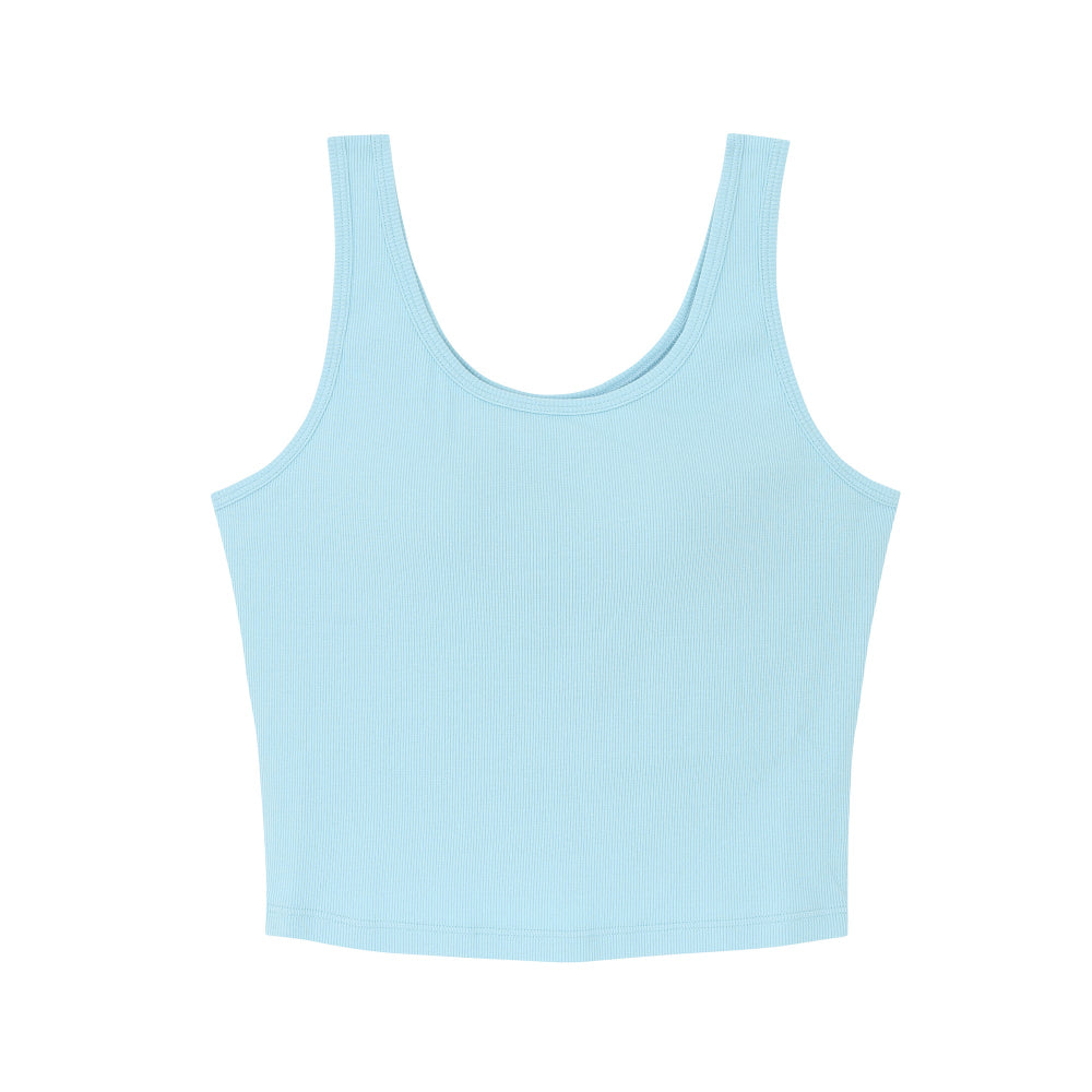 Wacoal Lingerie เสื้อกล้ามเสริมบรา ผ้าร่อง (Rib) รุ่น WH4A05 สีฟ้า (SX)