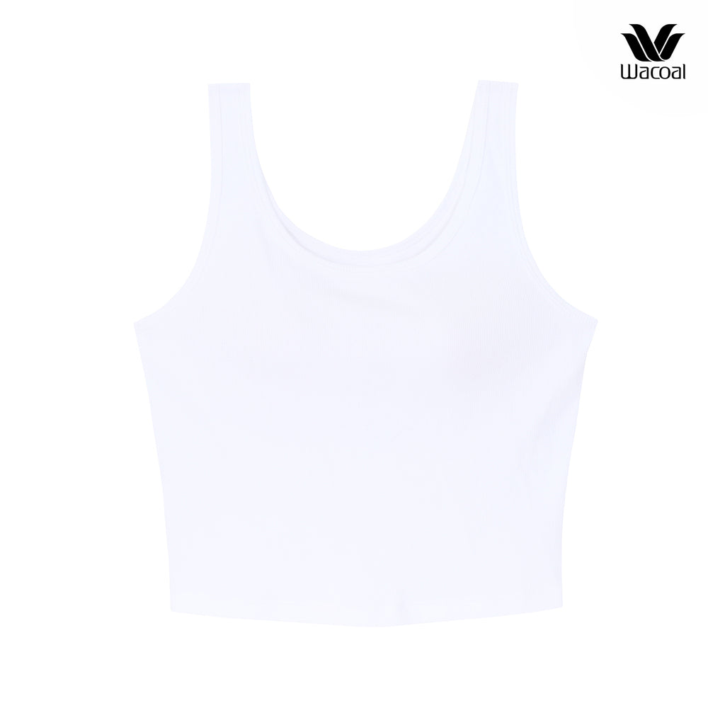 Wacoal Lingerie เสื้อกล้ามเสริมบรา ผ้าร่อง (Rib) รุ่น WH4A05 สีขาว (WH)