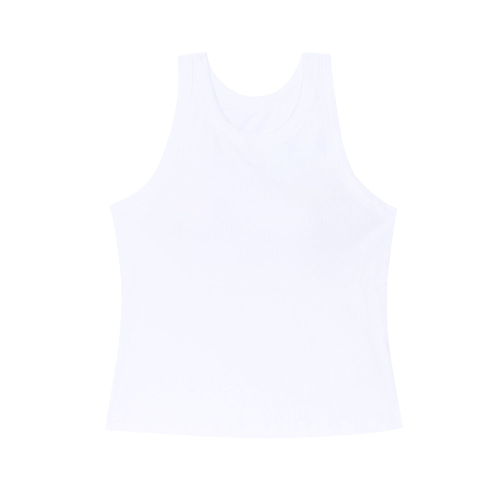 Wacoal Lingerie เสื้อแขนกุดเสริมบรา ผ้าร่อง (Rib) รุ่น WH4A06 สีขาว (WH)