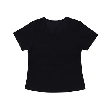 Wacoal Lingerie เสื้อแขนสั้นเสริมบรา รุ่น WH4A07 สีดำ (BL)