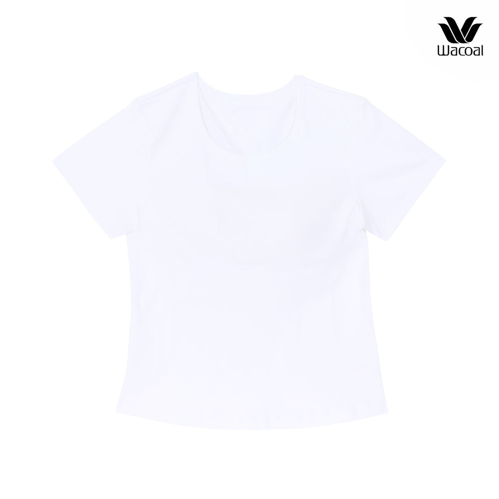 Wacoal Lingerie เสื้อแขนสั้นเสริมบรา รุ่น WH4A07 สีขาว (WH)
